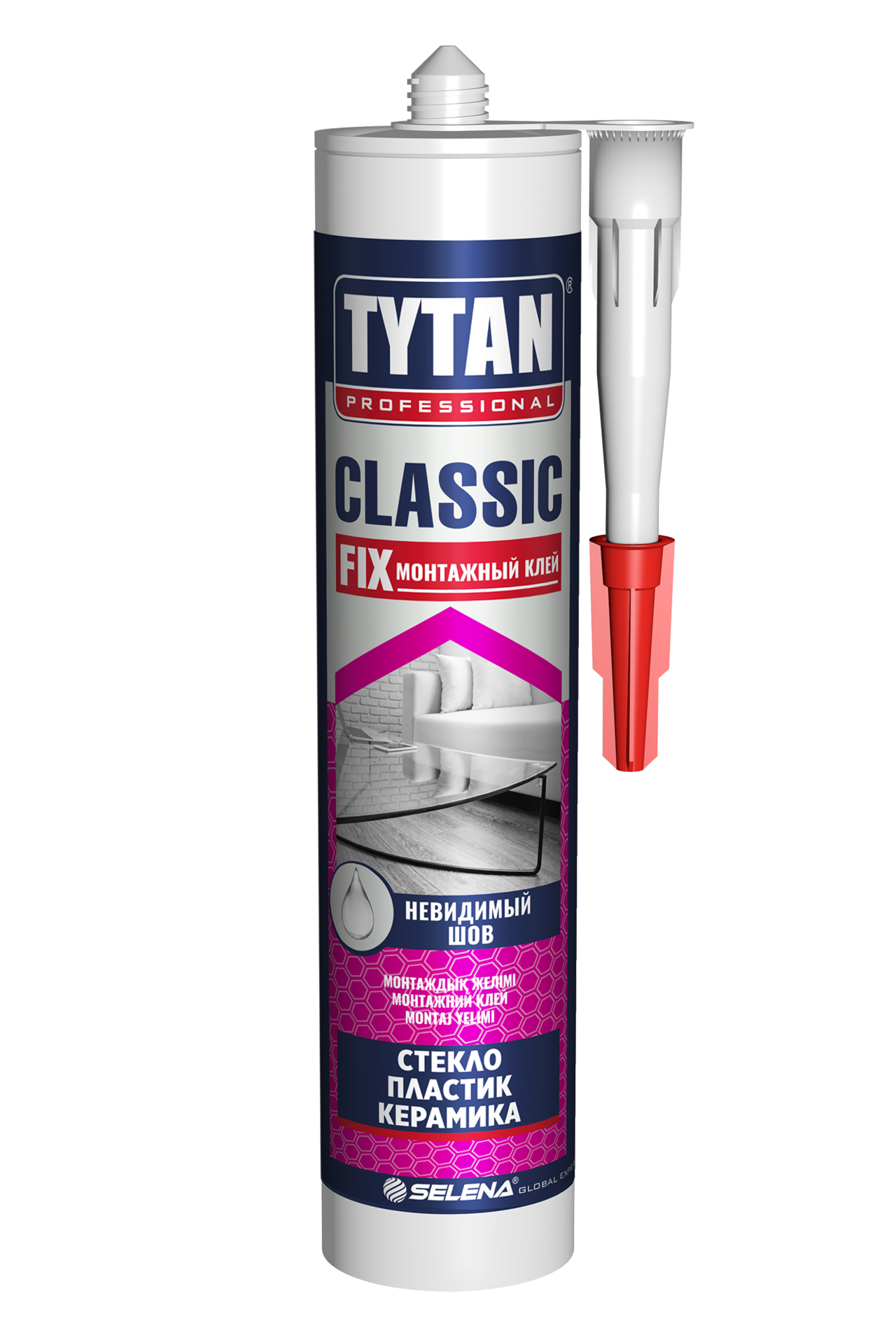 Клей Tytan Professional монтажный Classic Fix прозрачный 310мл (12)