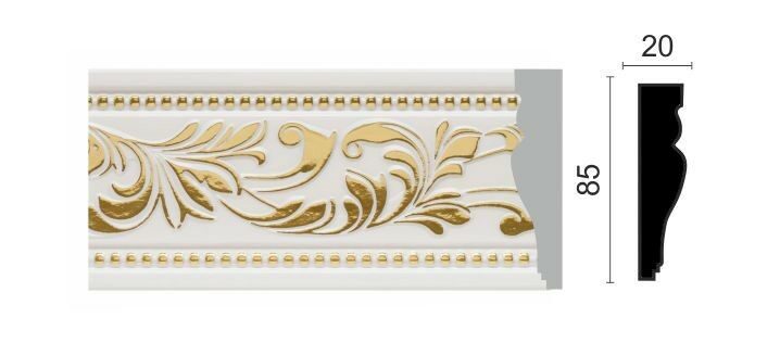 Молдинг средний Decor Dizayn 152BG-60 (85*20*2400)/14